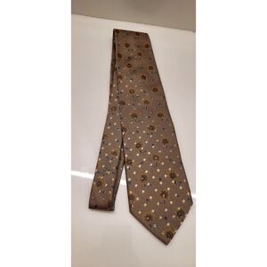 Ermenegildo Zegna Sunflower Novelty Print 100% Silk Luxury Tie Yellow Flower Men